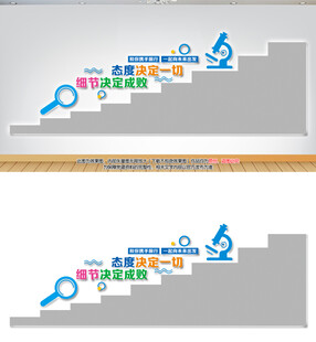 企业楼梯标语文化墙