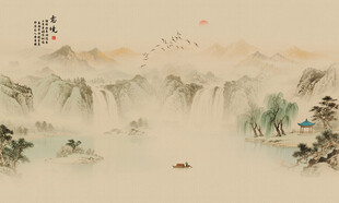 意境国画山水画