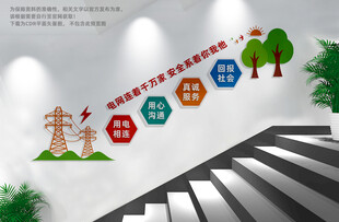 电力公司楼梯文化墙