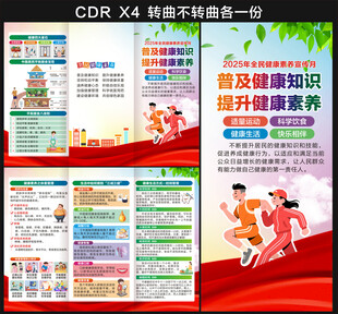 2025健康素养宣传月三折页