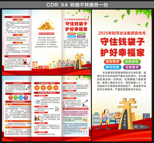 防范非法金融活动宣传月三折页