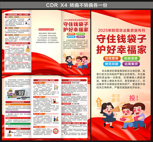 防范非法金融活动宣传月三折页