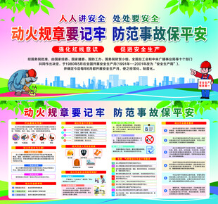 动火作业安全展板图片