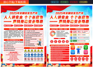 2025年全国安全月宣传单