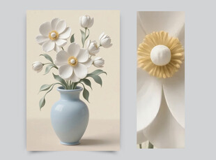3D花朵装饰画玄关