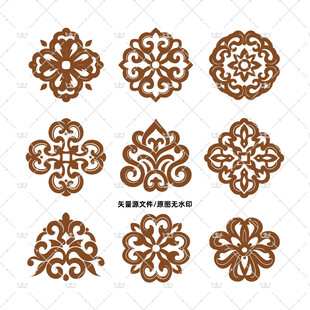 装饰花纹图标花边欧式花纹