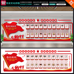 党史党的历程文化墙