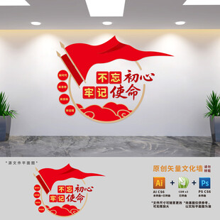 不忘初心牢记使命党建标语文化墙