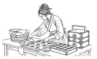做饼线条图