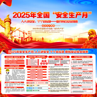 2025安全生产月宣传展板