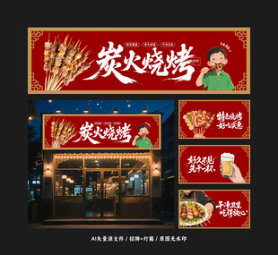 烧烤门头招牌灯箱