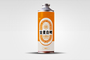 包装罐样机 啤酒包装 效果图