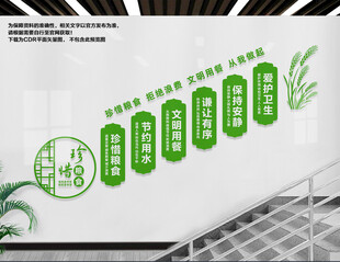 食堂楼梯文化墙