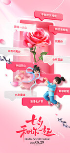 七夕情人节海报