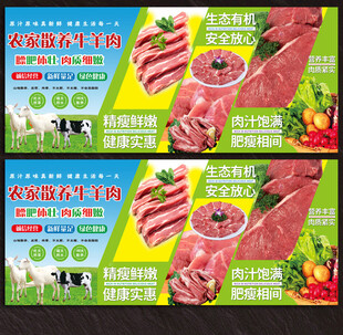 牛羊肉展板