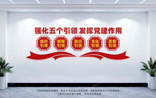 五个引领党建文化墙