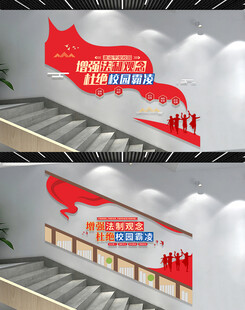 校园暴力楼梯文化墙