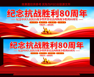 纪念抗战胜利80周年展板
