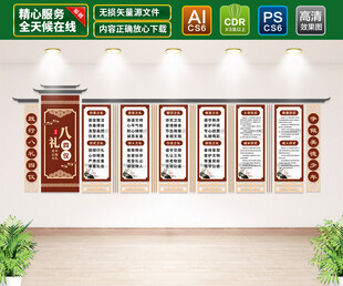 八礼四仪校园文化墙