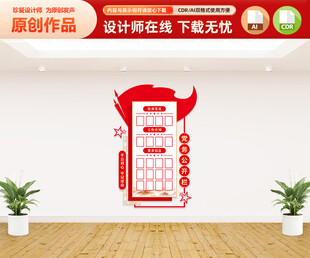 竖版党务公开宣传栏