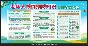 老年人跌倒预防知识宣传栏