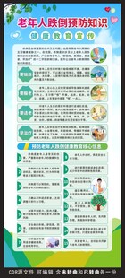 预防老年人跌倒健康教育展架