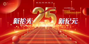 25周年背景会议年会主视觉展板
