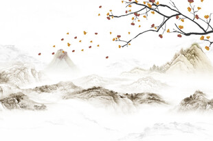 水墨山水背景墙