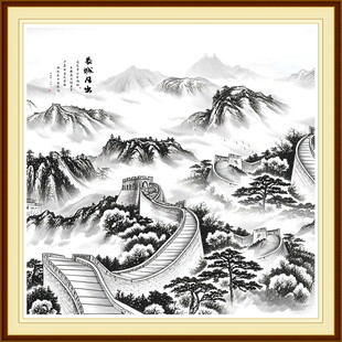 工笔画长城