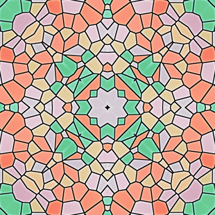 彩色几何拼接马赛克图案