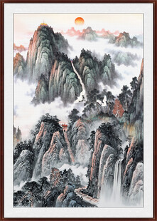 泰山五岳独尊玄关装饰画
