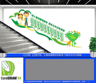 医防融合楼梯文化墙
