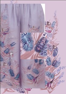 花卉图案女士休闲长裤