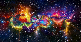 绚丽多彩星空