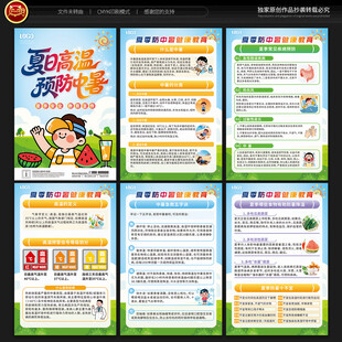 预防中暑宣传展板