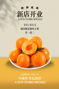 新店开业水果促销海报