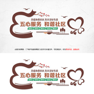 物业中心五心服务标语文化墙