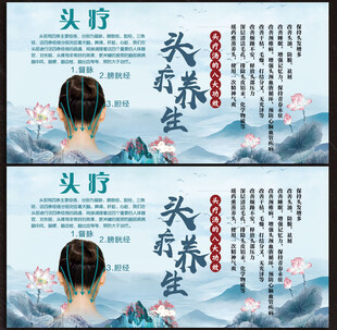 头疗养生展板