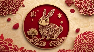 兔年祥瑞 中式喜庆装饰