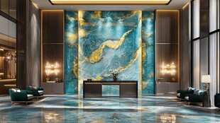 奢华大理石装饰的大气大厅