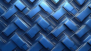 蓝色金属编织纹理背景图