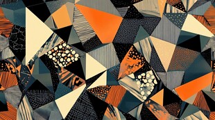 几何拼接抽象艺术图案