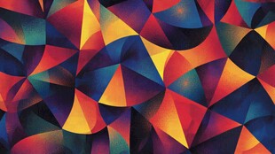 多彩几何抽象图案背景