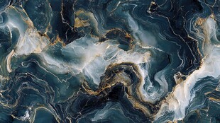 深邃蓝金大理石纹理背景