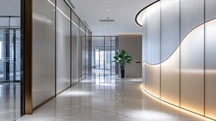 现代简约风格的办公走廊
