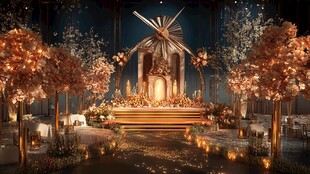 梦幻森系婚礼浪漫仪式场景