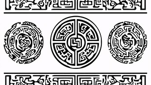 传统中式几何纹装饰图案