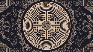 中式古典几何花纹图案