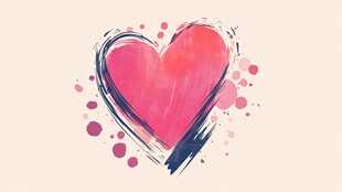 手绘爱心图案背景设计