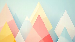 多彩几何三角抽象背景图